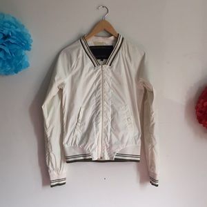 WESC Marshmallow White Paulina Baseball Jacket
